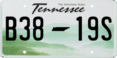 TN license plate B3819S