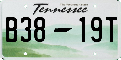 TN license plate B3819T