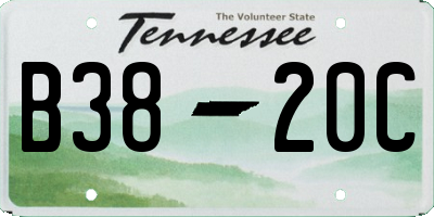 TN license plate B3820C