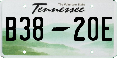 TN license plate B3820E