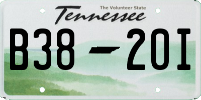 TN license plate B3820I