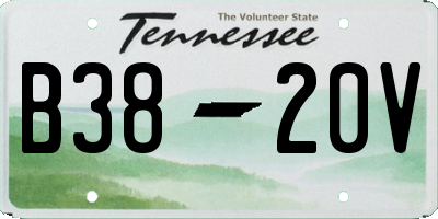TN license plate B3820V