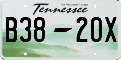 TN license plate B3820X
