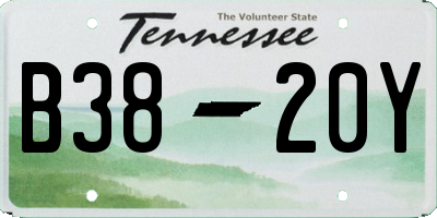 TN license plate B3820Y