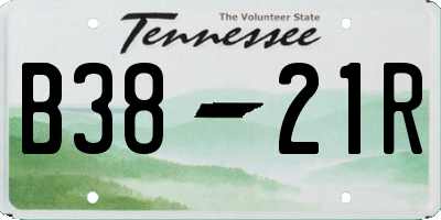 TN license plate B3821R