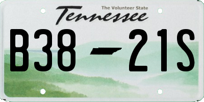TN license plate B3821S