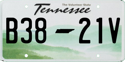 TN license plate B3821V