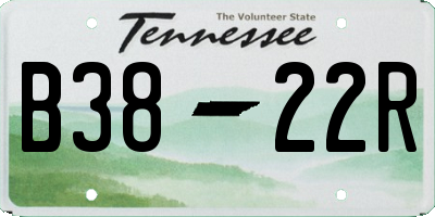 TN license plate B3822R