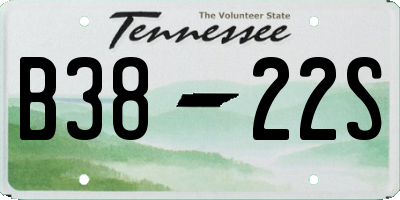 TN license plate B3822S