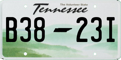 TN license plate B3823I