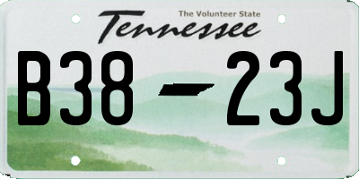TN license plate B3823J