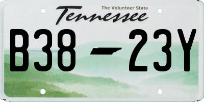 TN license plate B3823Y