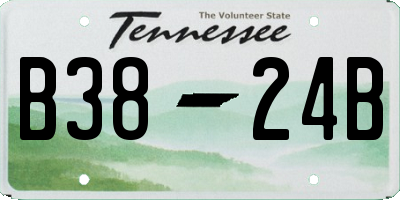 TN license plate B3824B