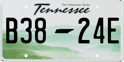TN license plate B3824E