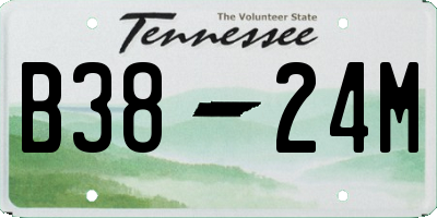TN license plate B3824M