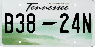 TN license plate B3824N