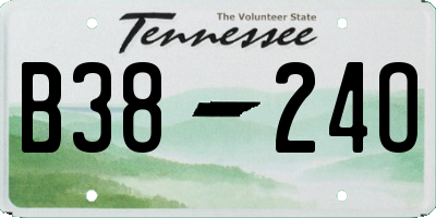 TN license plate B3824O
