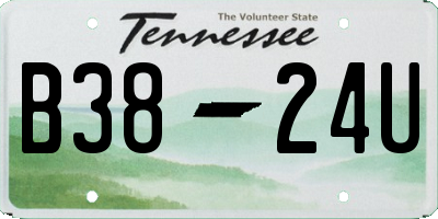 TN license plate B3824U
