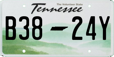 TN license plate B3824Y