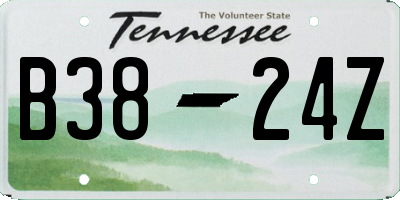 TN license plate B3824Z