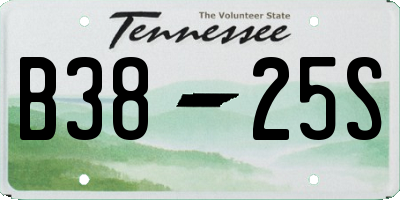 TN license plate B3825S
