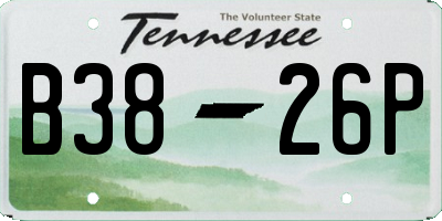 TN license plate B3826P