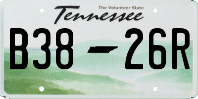 TN license plate B3826R
