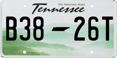 TN license plate B3826T