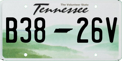 TN license plate B3826V