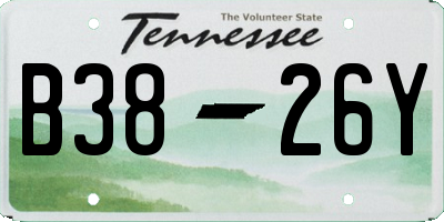 TN license plate B3826Y
