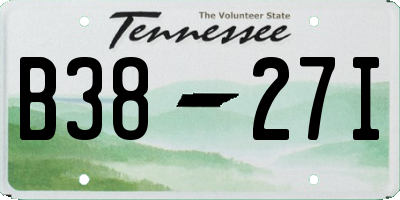 TN license plate B3827I