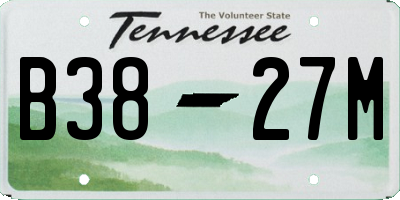 TN license plate B3827M