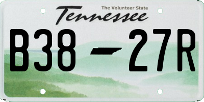 TN license plate B3827R