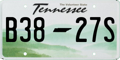 TN license plate B3827S