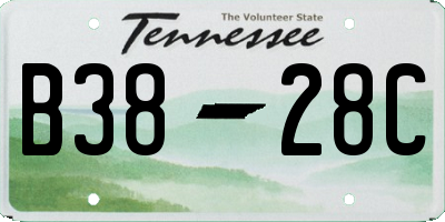 TN license plate B3828C