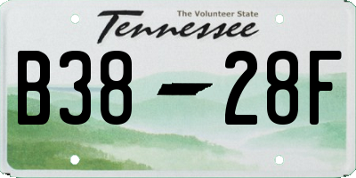 TN license plate B3828F