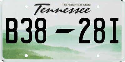 TN license plate B3828I