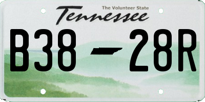 TN license plate B3828R