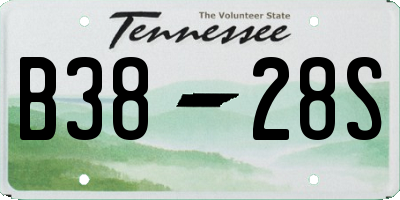 TN license plate B3828S