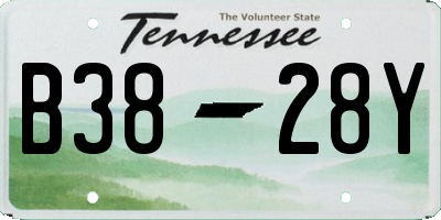 TN license plate B3828Y