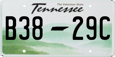 TN license plate B3829C