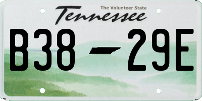 TN license plate B3829E