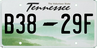 TN license plate B3829F