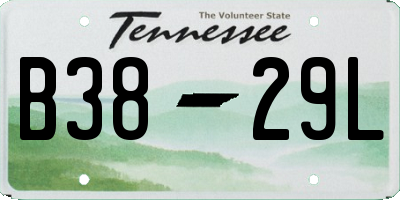 TN license plate B3829L