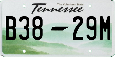 TN license plate B3829M