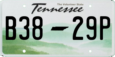 TN license plate B3829P