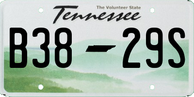 TN license plate B3829S