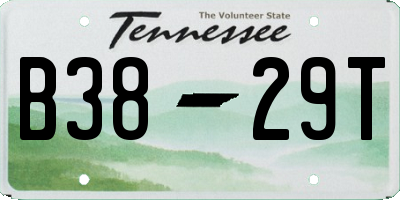TN license plate B3829T