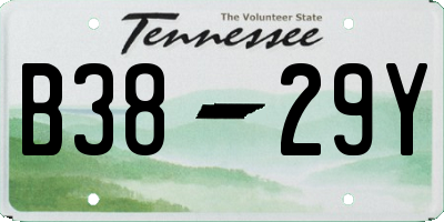TN license plate B3829Y