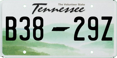 TN license plate B3829Z